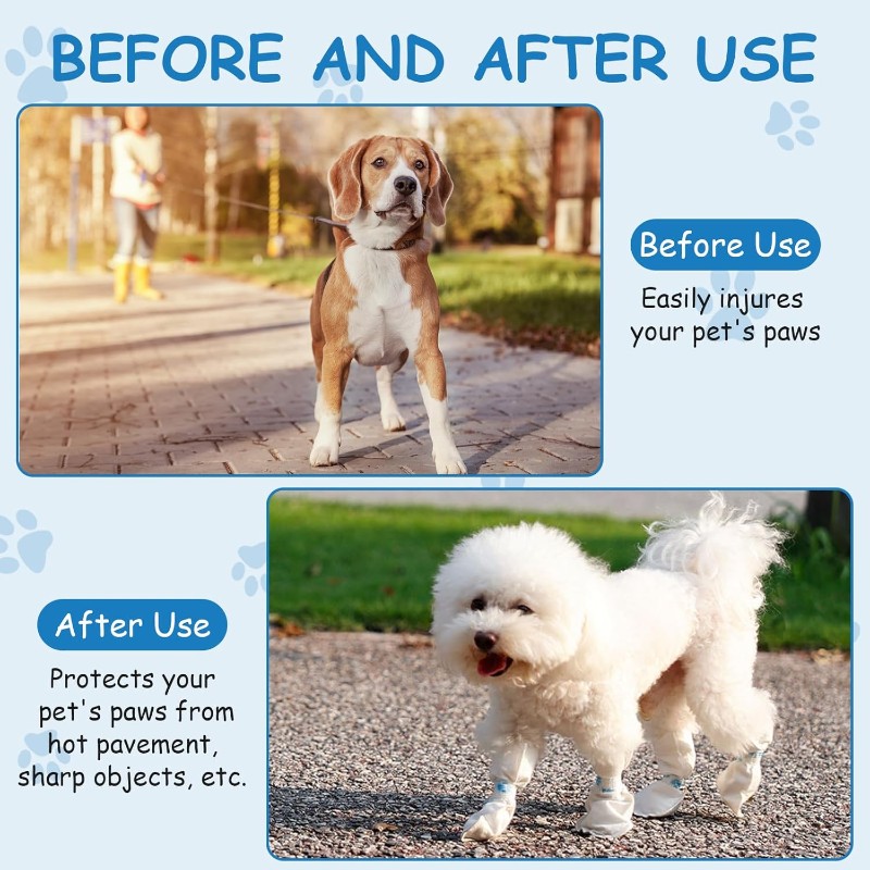 Dog Booties Paw Protector - 【CHRISTMAS 】Pet Disposable Shoe Covers -