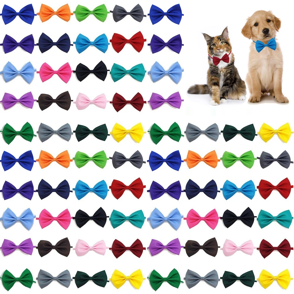 Pet Supplies Wholesale - 50/100pcs Dog Bows Mix Colors Wholesale