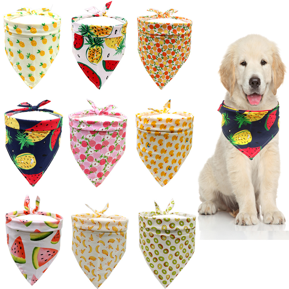 Pet Supplies Wholesale - Pet saliva towel Fruit pet scarf