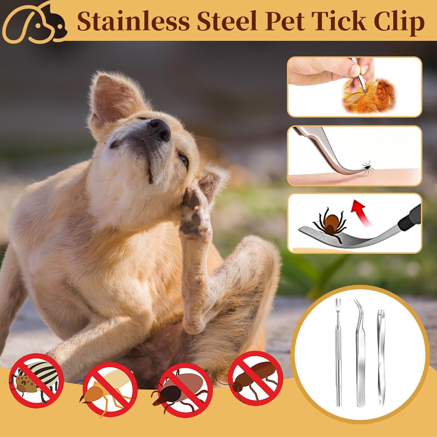 Pet Tick Remover Tweezers Kit  - Pet Supplies First review and price