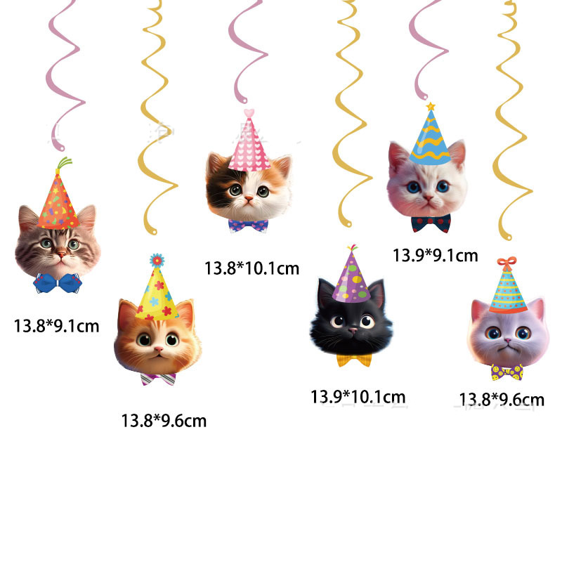 Cat Face Hanging Swirl Decorat - Pet Supplies First review and price