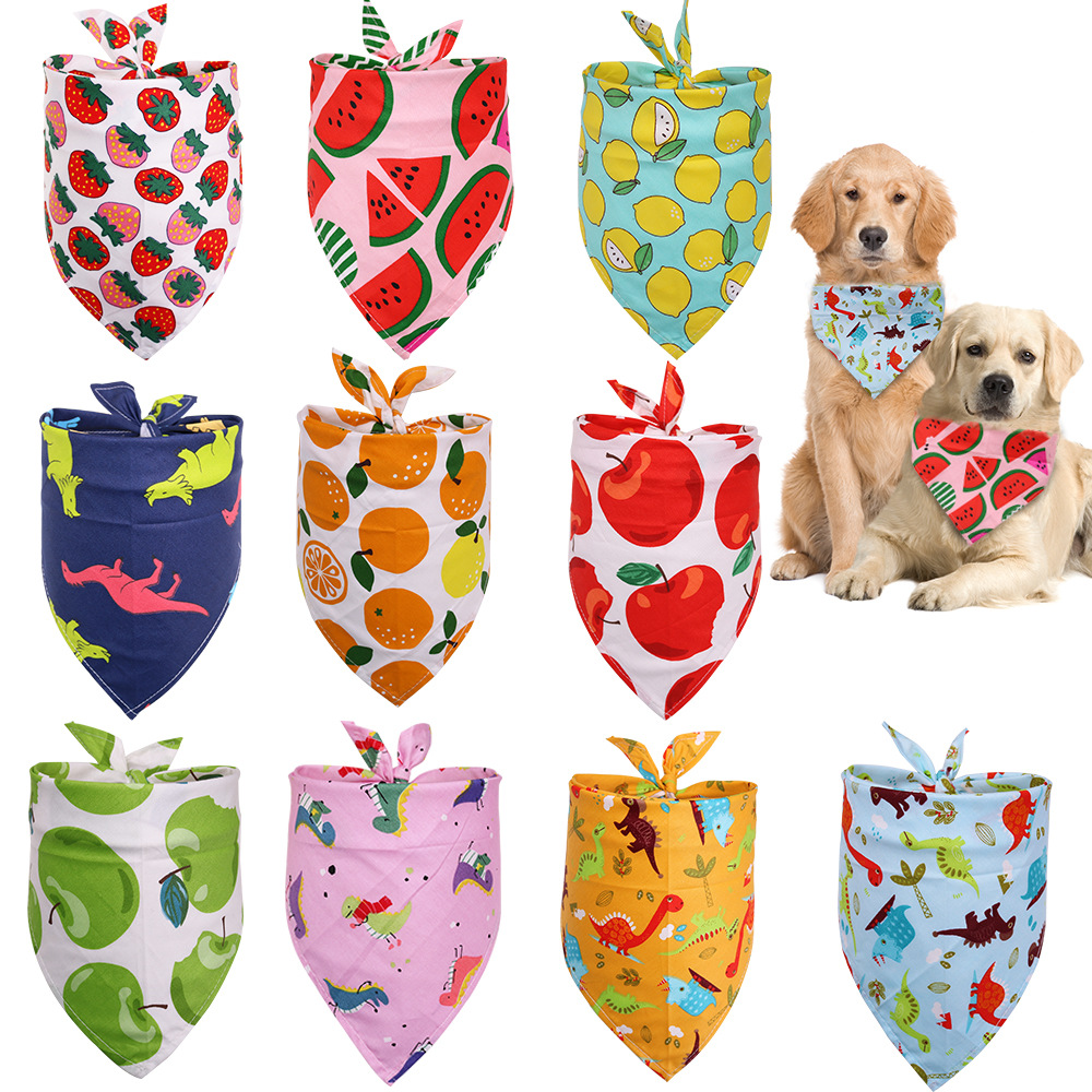 Pet saliva towel Fruit pet sca - Pet Supplies Wholesale review and price