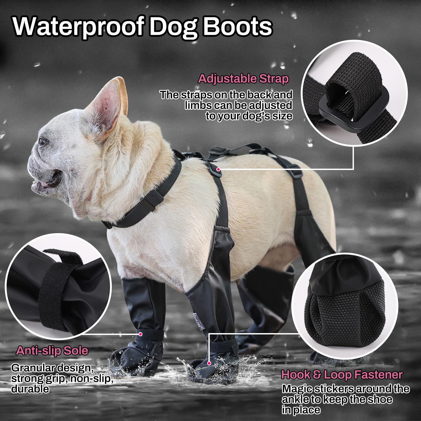 Dog Suspender Boots Waterproof - Dog Booties Paw Protector review and price