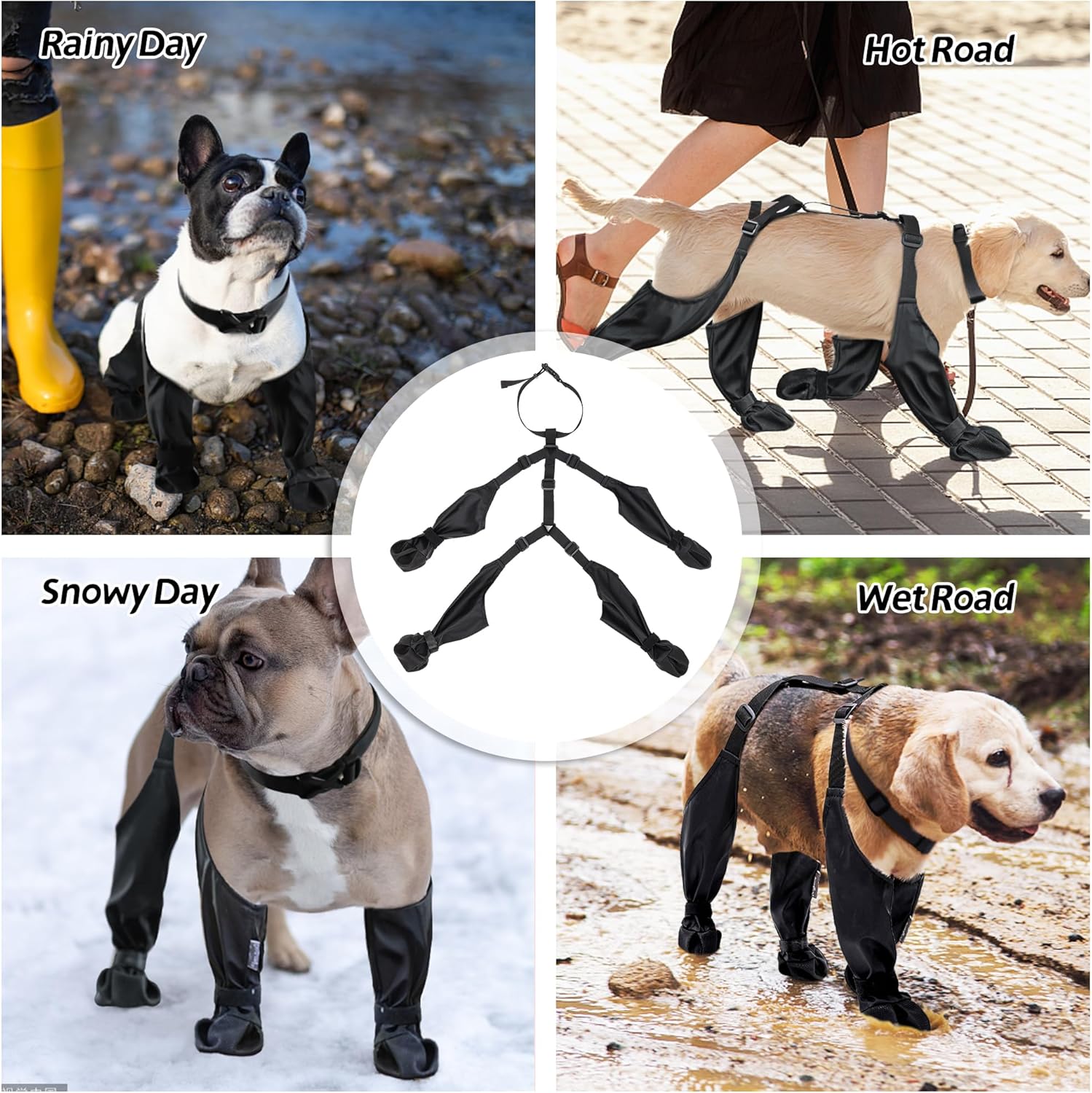 Dog Suspender Boots Waterproof - Dog Booties Paw Protector review and price