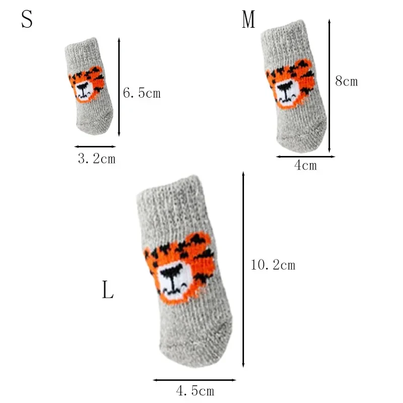 4Pcs Winter Pet Dog Socks Anti - Dog Booties Paw Protector review and price